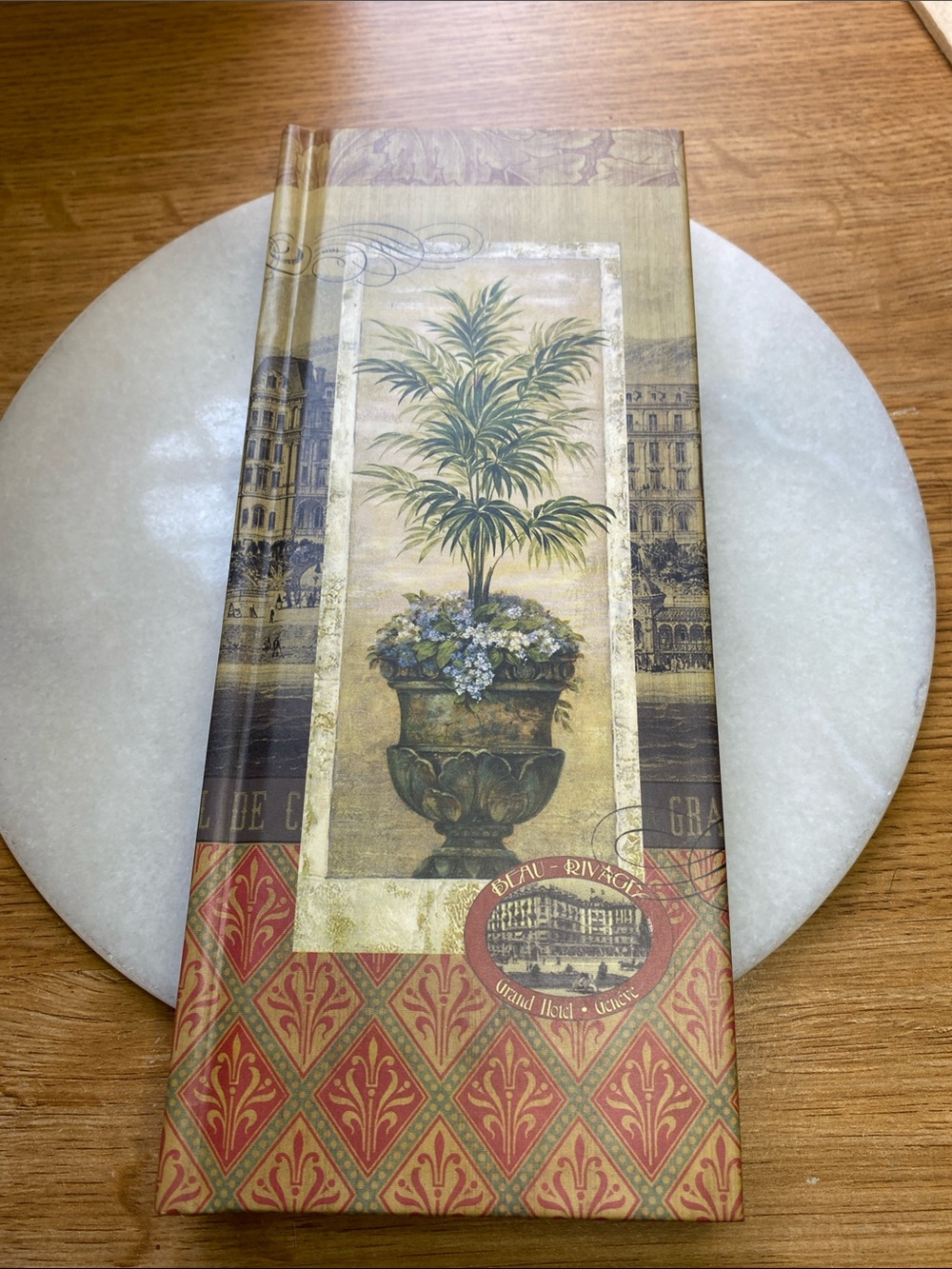 Vtg Beau-Rivage Grand Hotel Geneva Switzerland Hardcover Travel Diary/Journal